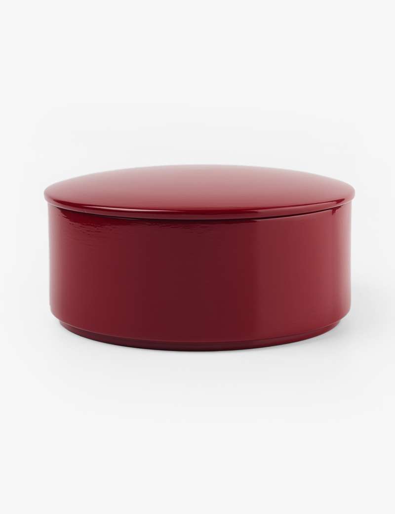 Lacquered Red Food Container