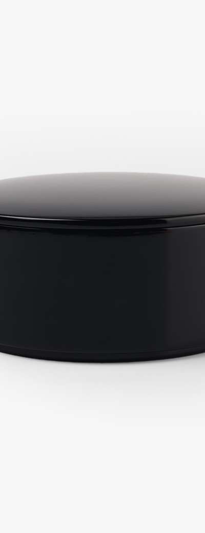 Lacquered Food Container with Lid (Black)