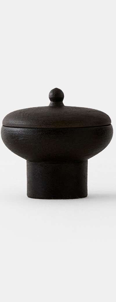 Black Glaze Pedestal Bowl Series (Small)