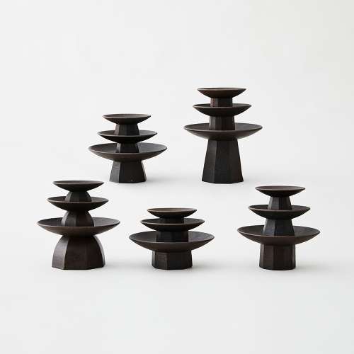 Black Porcelain Coupe Dish S/M/L (Round/Low Polygon/Polygon/Octagon/Diamond)