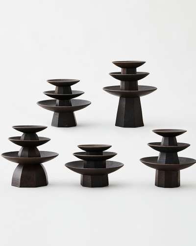 Black Porcelain Coupe Dish S/M/L (Round/Low Polygon/Polygon/Octagon/Diamond)