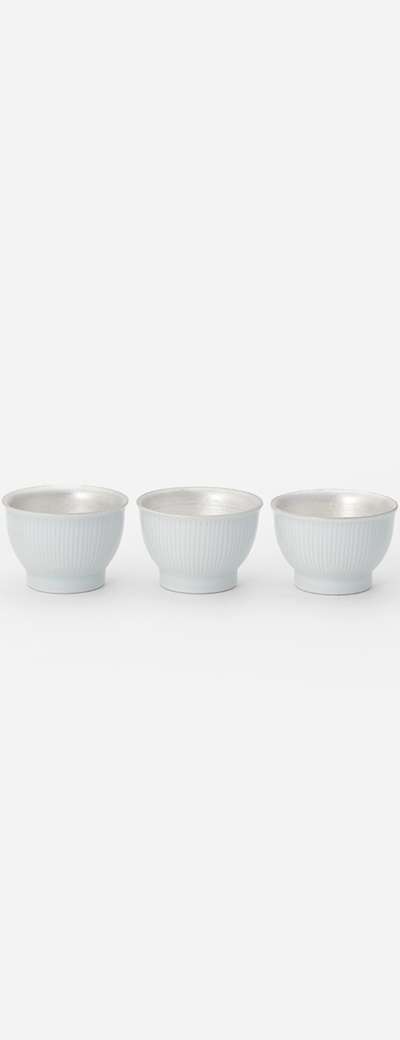 Porcelain Full Silver-Glazed Tea Set