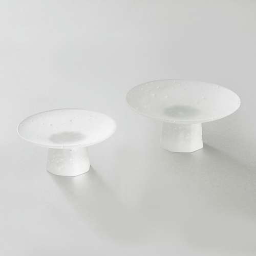 Black and White Octagonal Pedestal Dish (Small/Medium)