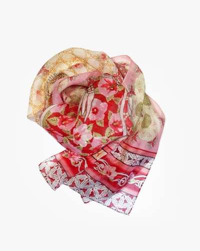 Taegeuk Pattern Silk Scarf - Mugunghwa