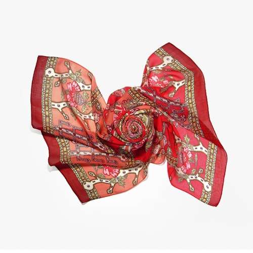 Taegeuk and Trigrams Silk Scarf - Royal