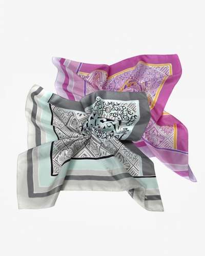 Taegeuk Pattern Silk Scarf - Palais