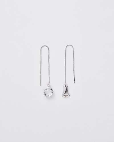 Pour Chrysanthemum Pattern Projection Earring