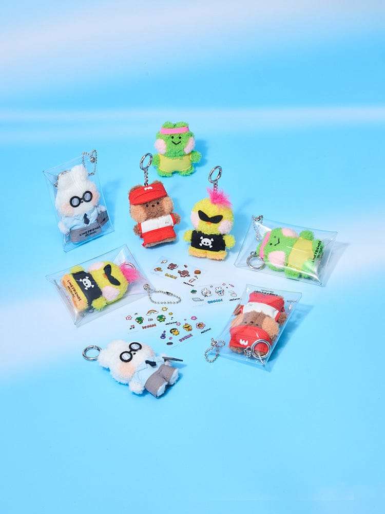 Line Friends Minini World Plush Keyring Pouch Set