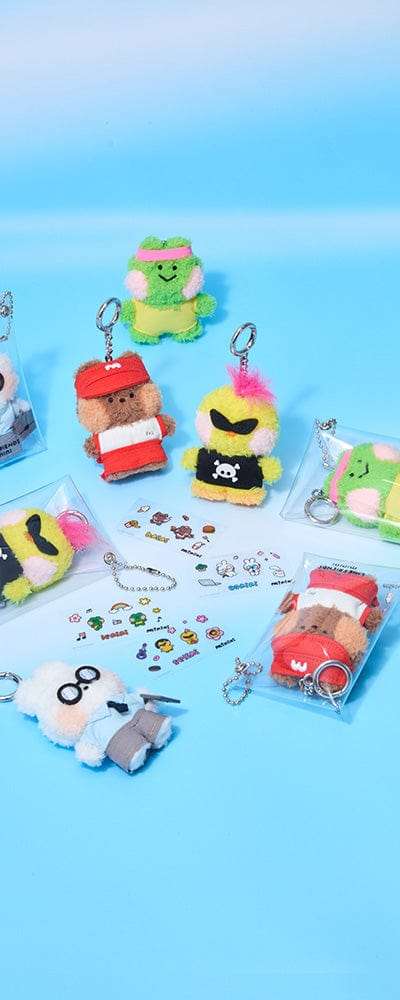 LINE FRIENDS ミニニ ウィンターワールド ぬいぐるみキーリング ポーチセット