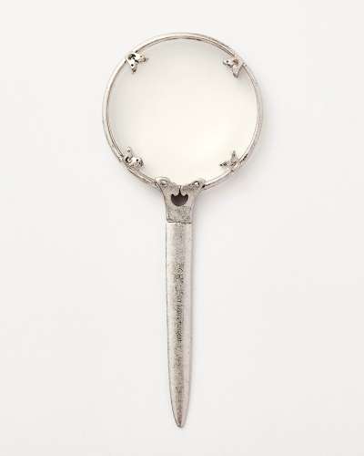 Po Letter Opener Handle Magnifying Glass with Acanthus Pattern