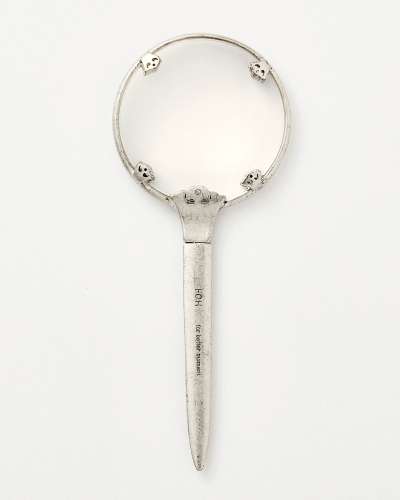 Po Letter Opener Magnifying Glass - Chrysanthemum Pattern