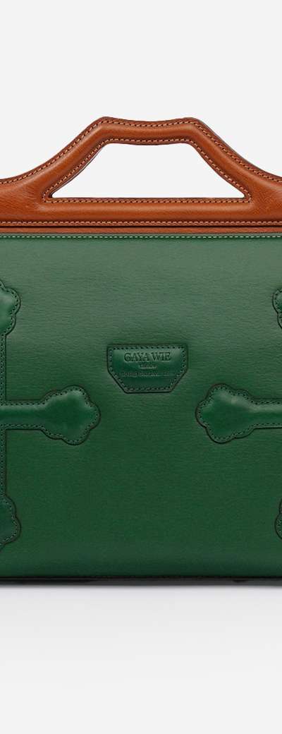 Hanji Traditional Hanok Tote Bag (Green)