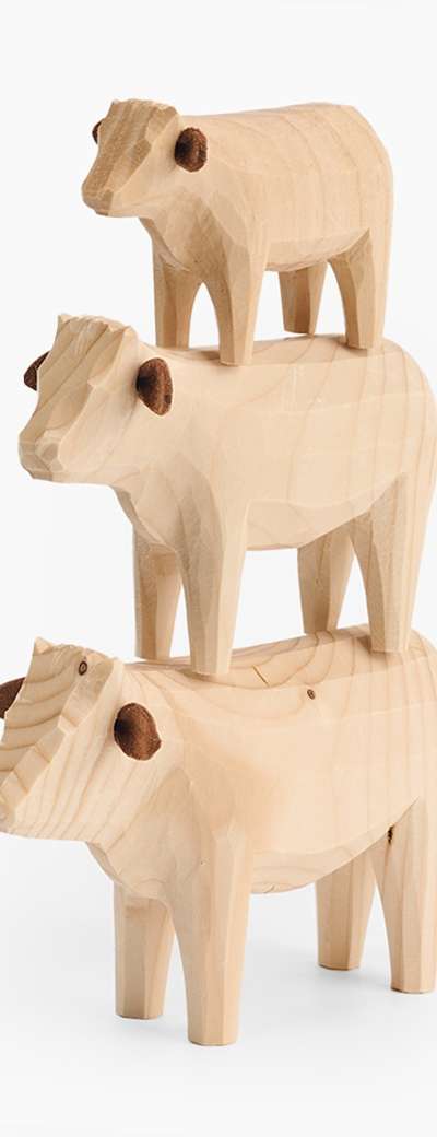 Wooden Ox 3-Piece Set