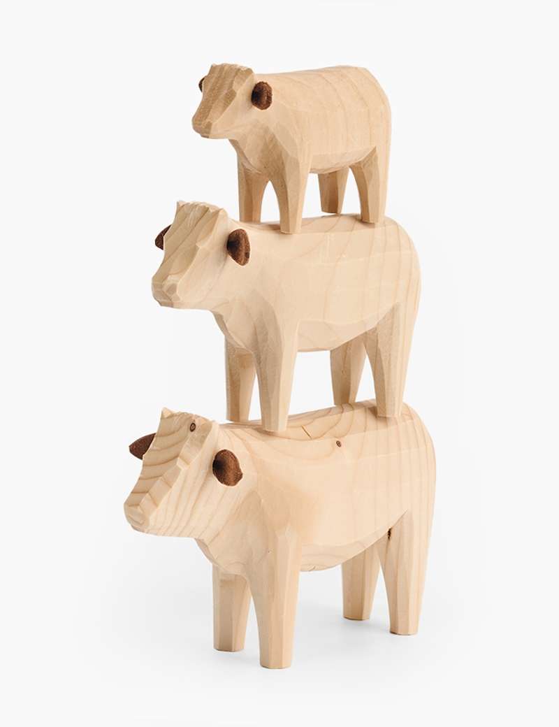 Wooden Ox 3-Piece Set