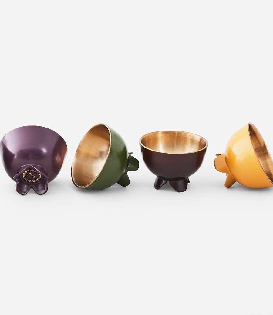 Lacquer-Finished Bronze Cup Set (2p) - 14 Colors