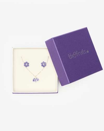 Deer Ear Flower 2-Piece Set (Necklace + Earrings)