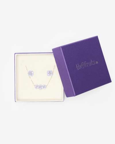 Hydrangea 2-Piece Set (Necklace + Earrings)