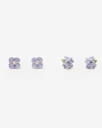 Hydrangea Earrings (Purity/Elegance)