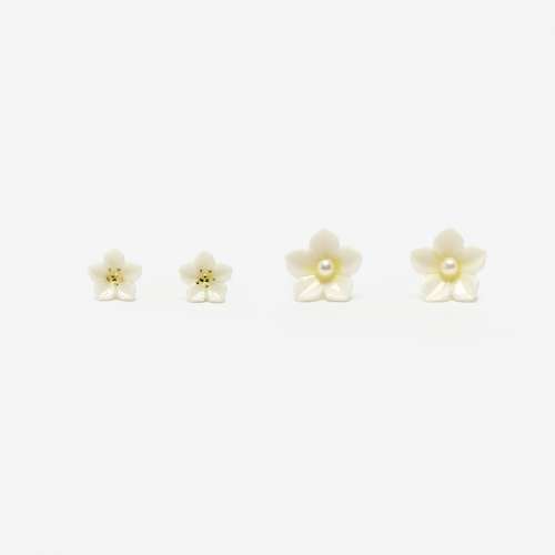 Buckwheat Flower Earrings (Mini/Pearl)