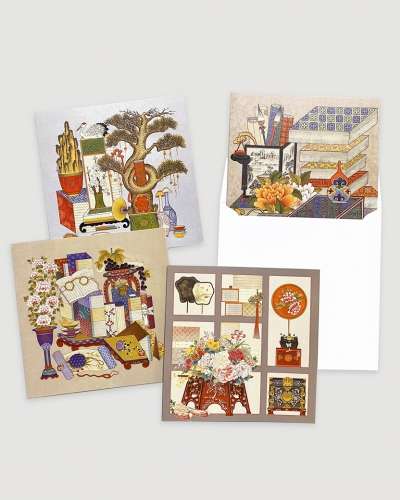 Baekgeori Folk Painting Gratitude and Celebration Card Set