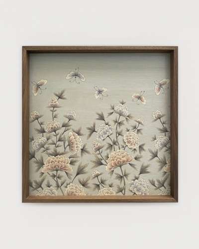 Minhwa Art Wooden Tray (Peony and Butterfly)