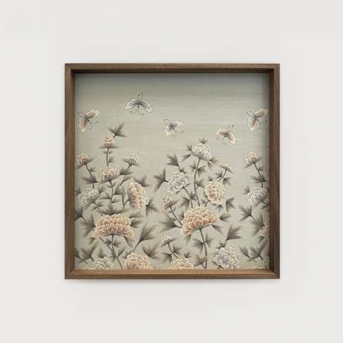 Minhwa Art Wooden Tray (Peony and Butterfly)