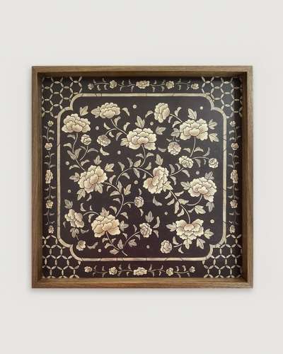 Folk Painting Wooden Tray (Colored Lacquerware Pattern)