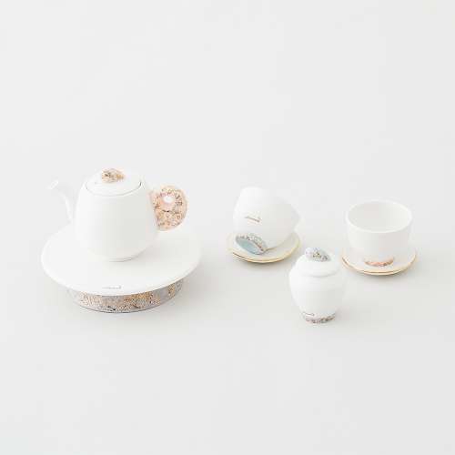 Serastone Teapot/Tea Caddy/Teacup Set/Tea Snack Plate