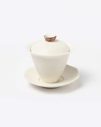 Yeonrimun Openwork White Porcelain Tea Caddy (1pc)