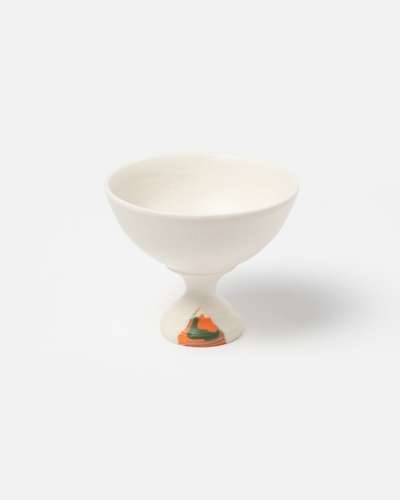Linked Coin Pattern Openwork White Porcelain Cup (1p)