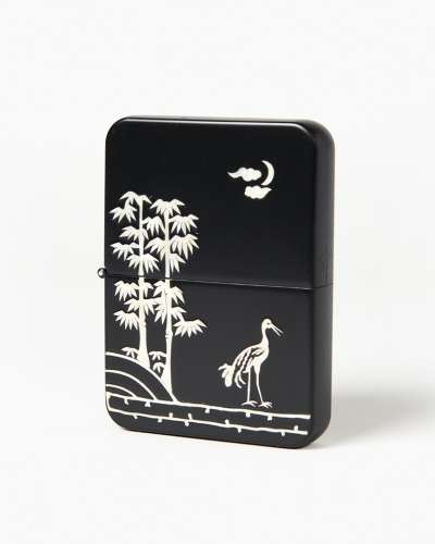 777 Nail Clipper Set with Mother-of-Pearl Inlay (Crane and Moon)