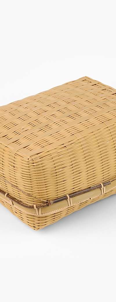 Square Shallow Basket (Bamboo Lunch Box)