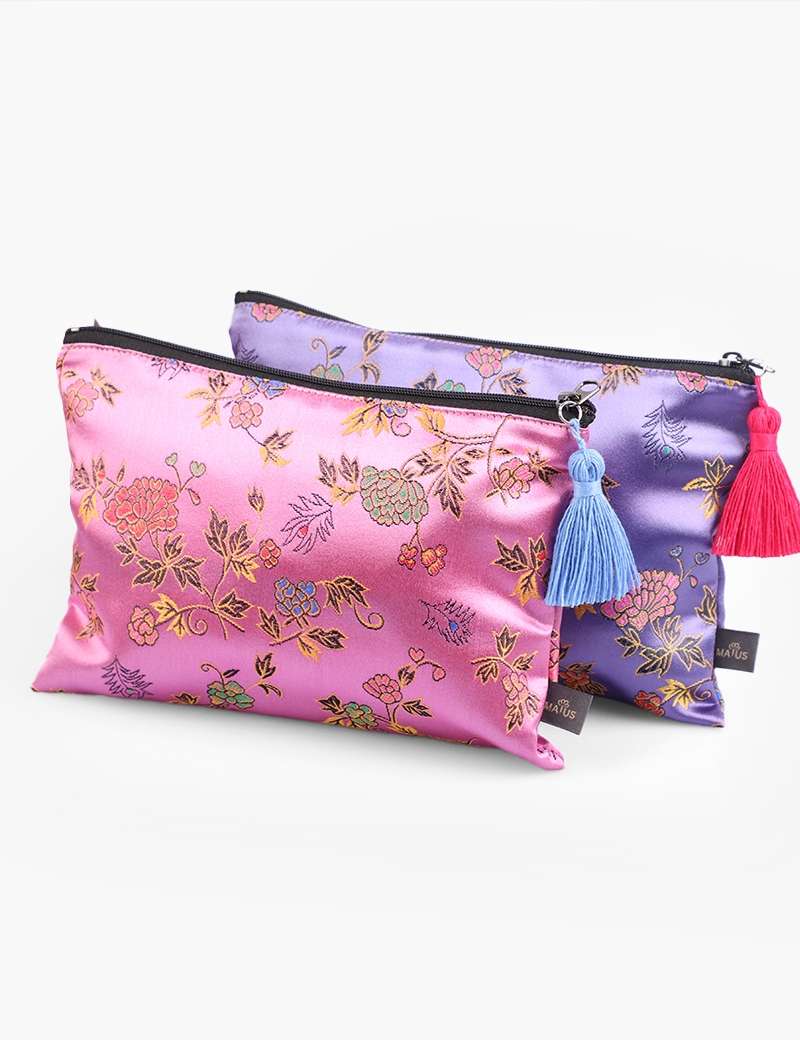 Traditional Hanbok Fabric Pouch (5 Colors)