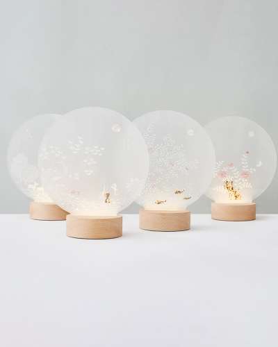 Mother-of-Pearl Lacquerware Moonlight Story Mood Lamp (White)
