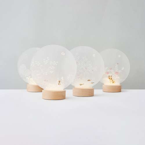 Mother-of-Pearl Lacquerware Moonlight Story Mood Lamp (White)