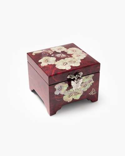 Mugunghwa Butterfly Jewelry Box (Red)