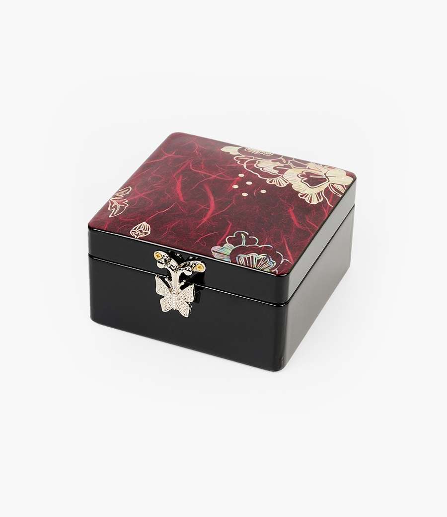 Peony Hanji Mother-of-Pearl Jewelry Box