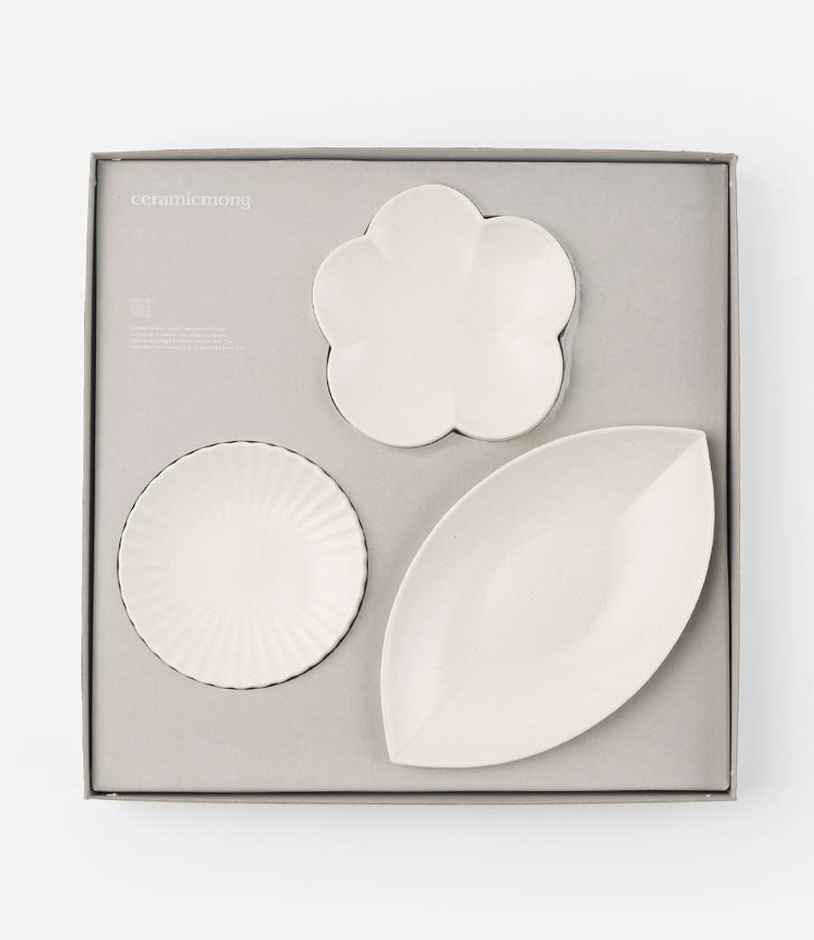 White Porcelain Serving Dish 3-Piece Set