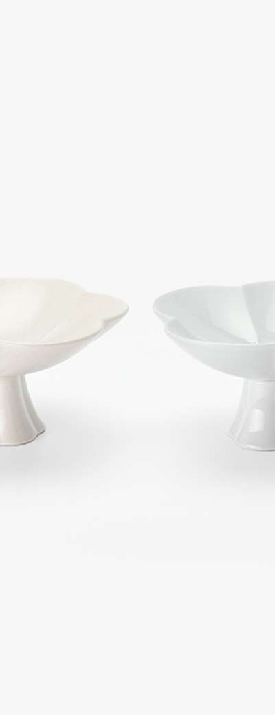 White Porcelain Five-Petal Dish