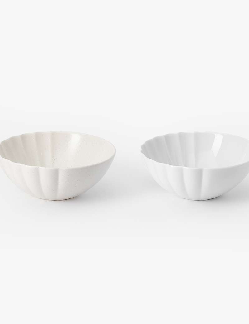 White Porcelain Half-Round Bowl (M)