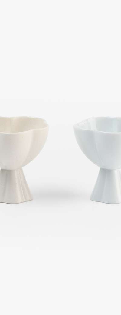Celadon Five-Petal Soju Cup & Sauce Bowl