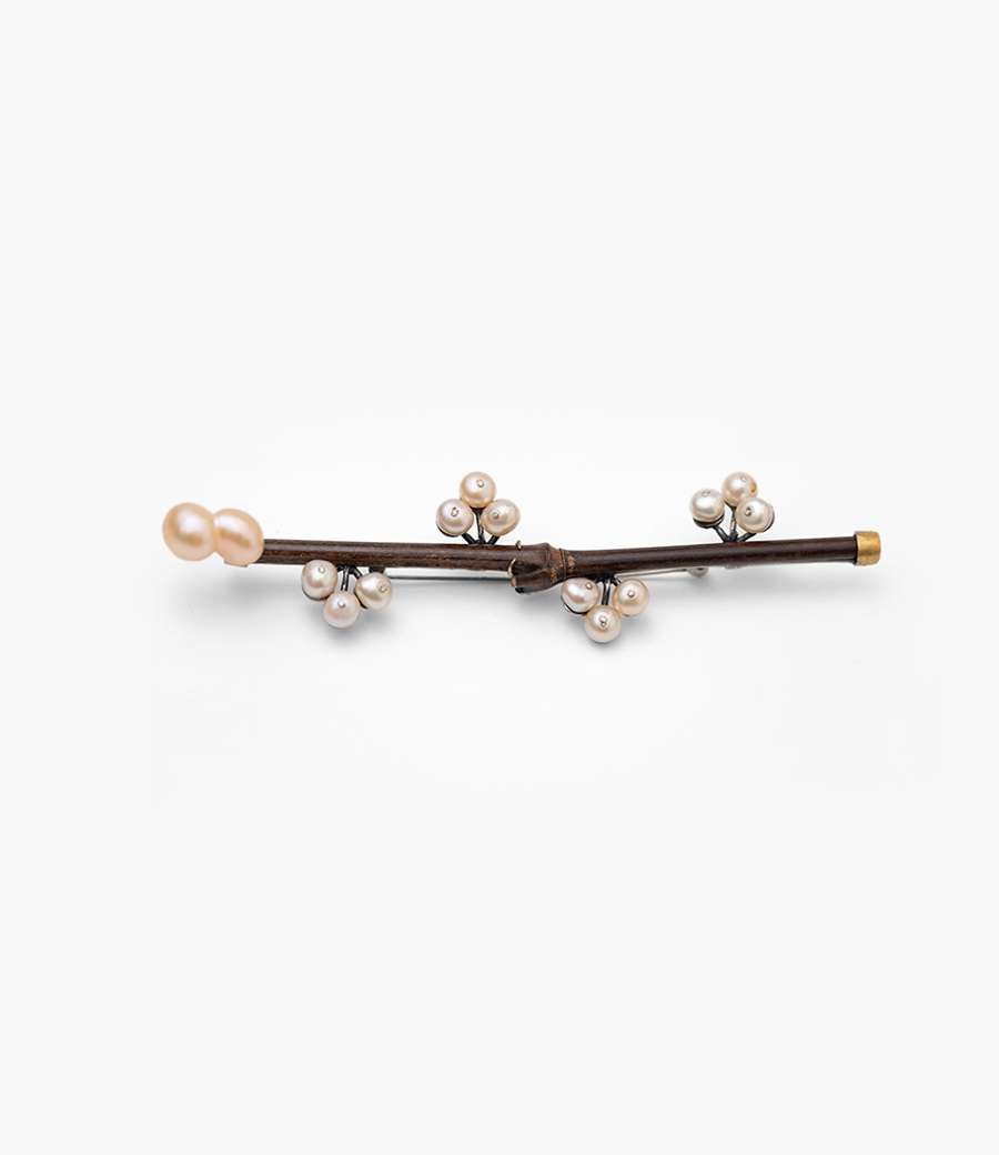 Pearl Plum Blossom Brooch