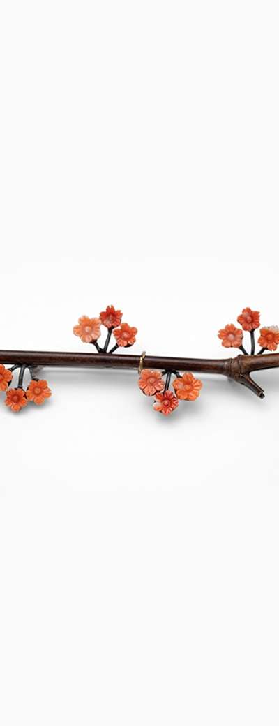 Red Plum Blossom Brooch