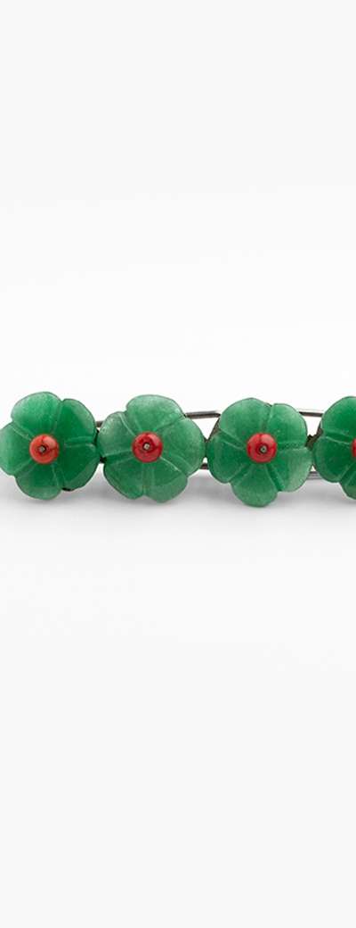 Coral Bead Hair Pin