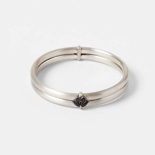 Flower Bud Silver Bracelet