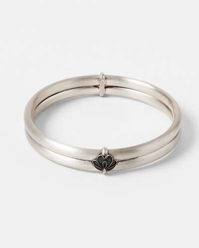 Flower Bud Silver Bracelet