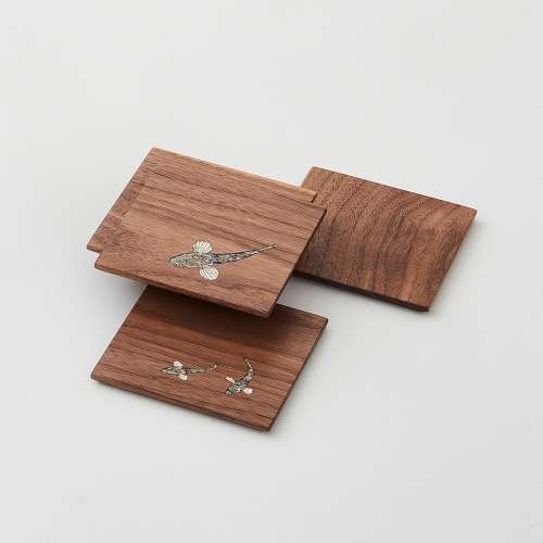 Southern Mandarin Fish Mother-of-Pearl Coaster Set
