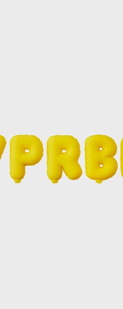 コレ アルファベット スティコン イエロー (オプション商品- B, K, P, R, V)