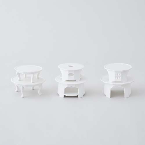 White Porcelain Soban (Foot Warmer/Tea Warmer/Incense Burner Stand)