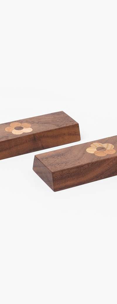 Flower Path Wooden Spoon Rest Set (2pc)
